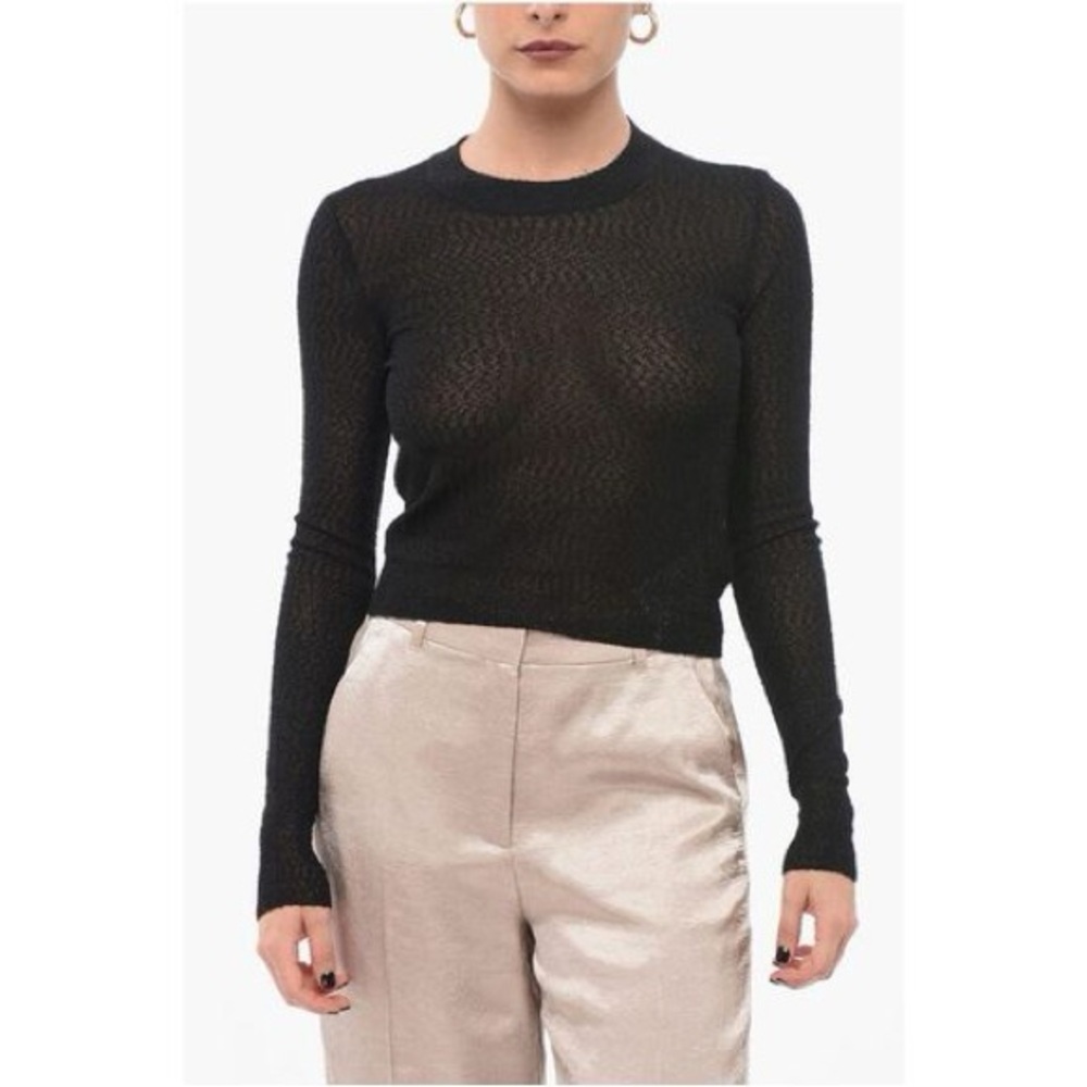 Ami Alexandre Mattiussi Black Sheer Blouse